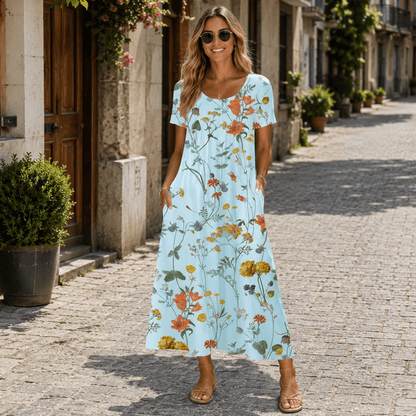 Vestido midi floral fresco para cada ocasión de verano
