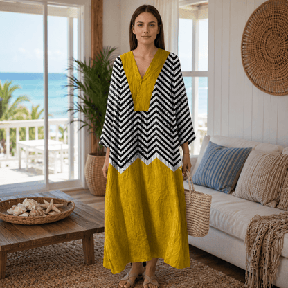 Lässiges Maxikleid mit langen Ärmeln und lockerem Schnitt