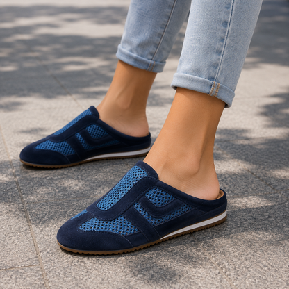 Breathable Mesh Slip-On Half Slippers