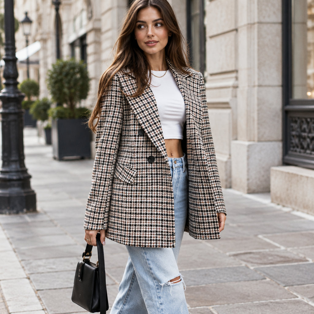 Elegant Button Front Blazer for Smart Casual Outfits