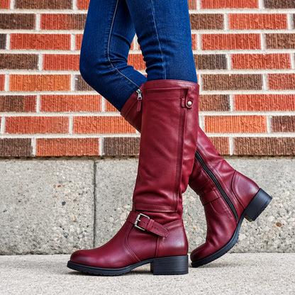 Round-Toe Knee-High Boots