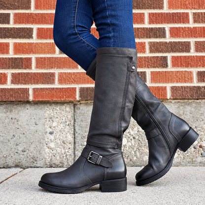 Round-Toe Knee-High Boots