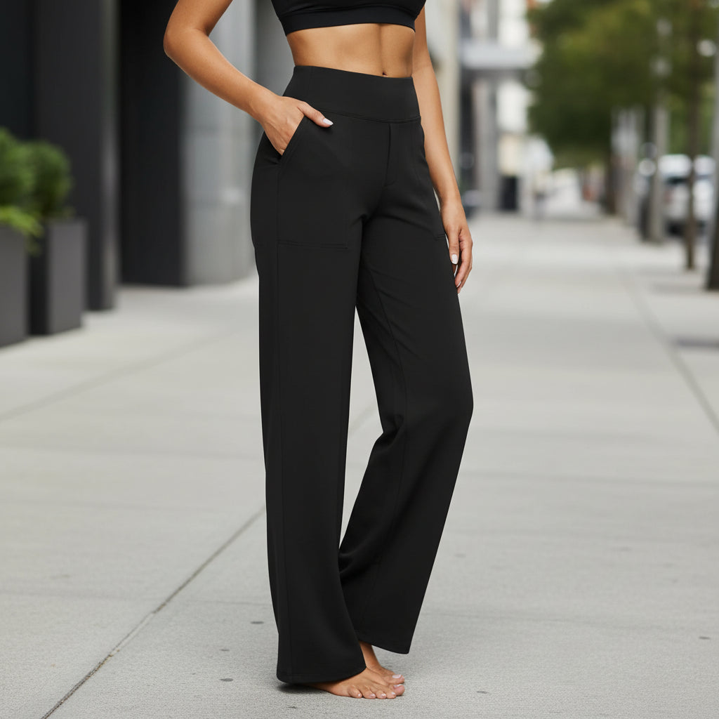 High-Waisted Wide-Leg Yoga Pants