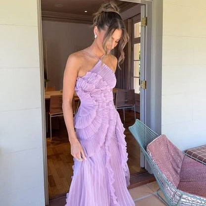 Defined Halter Maxi Dress