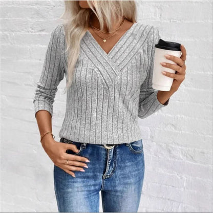 Strukturierter saisonaler Strickpullover