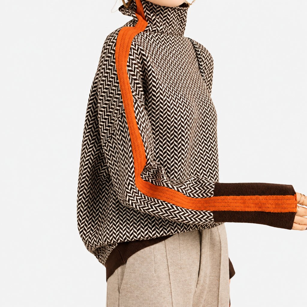Figurbetonter Rollkragenpullover