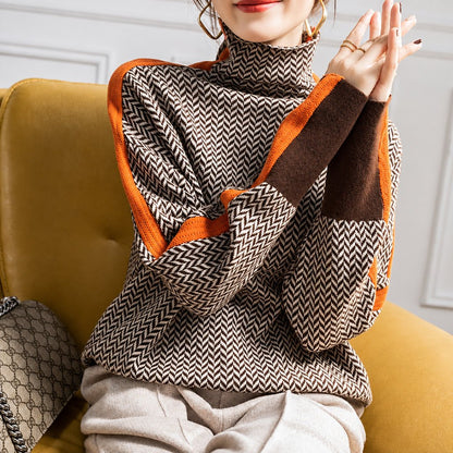 Figurbetonter Rollkragenpullover