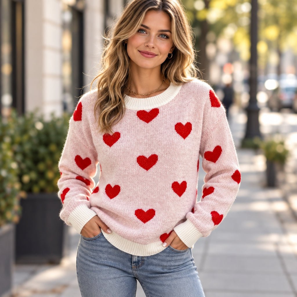 Heart Pattern Sweater