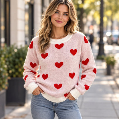 Heart Pattern Sweater