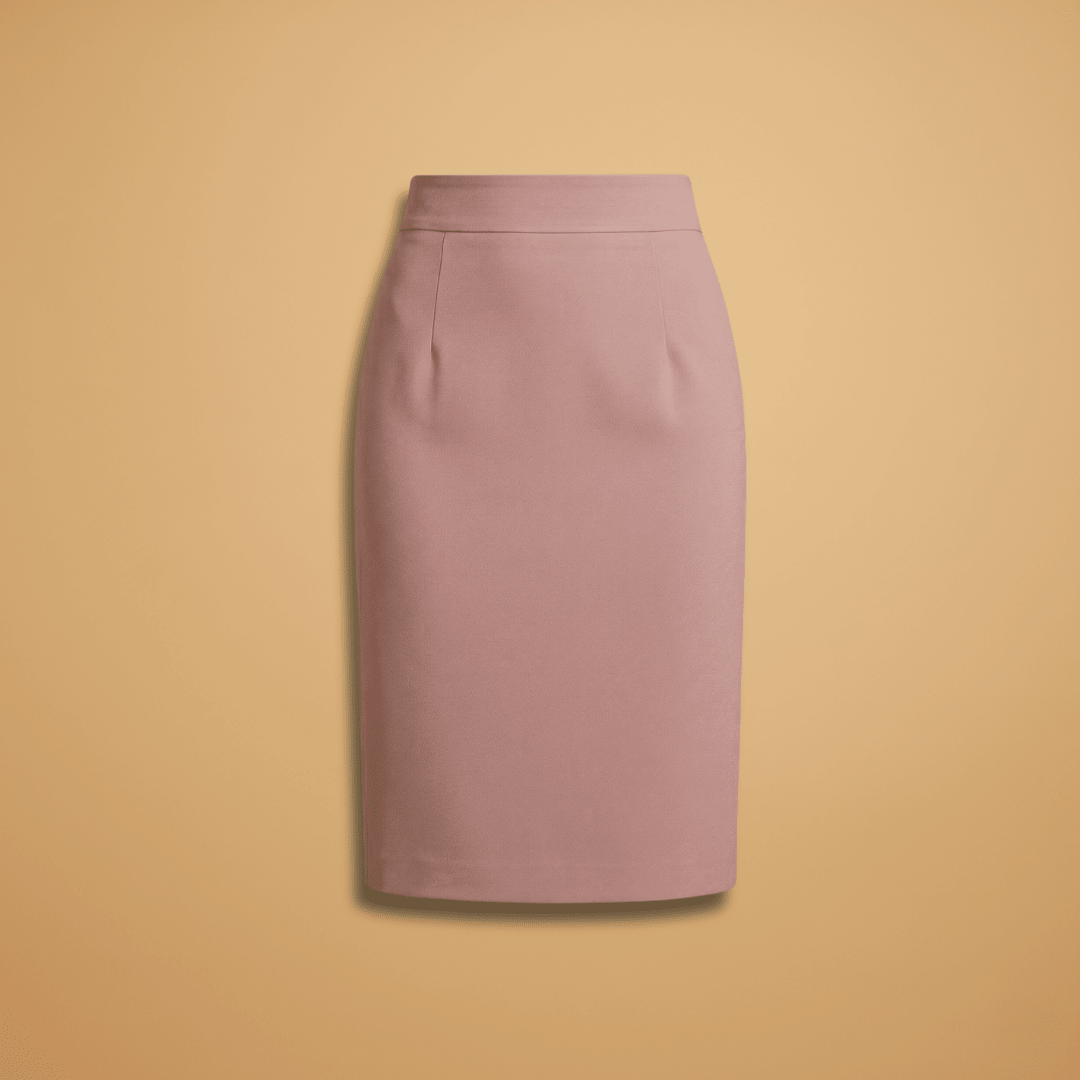 High Waist Structured Midi Skirt