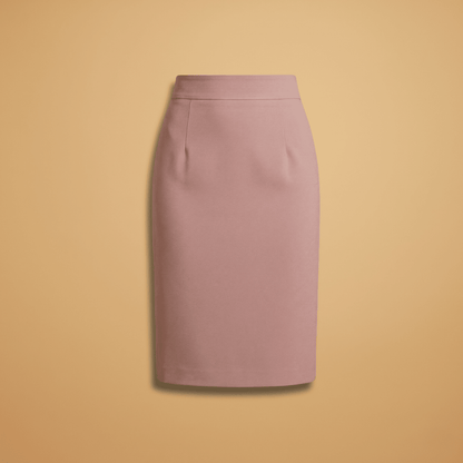 High Waist Structured Midi Skirt