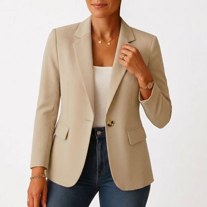 Classic One Button Elegant Blazer Jacket