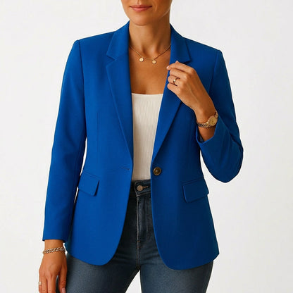 Classic One Button Elegant Blazer Jacket