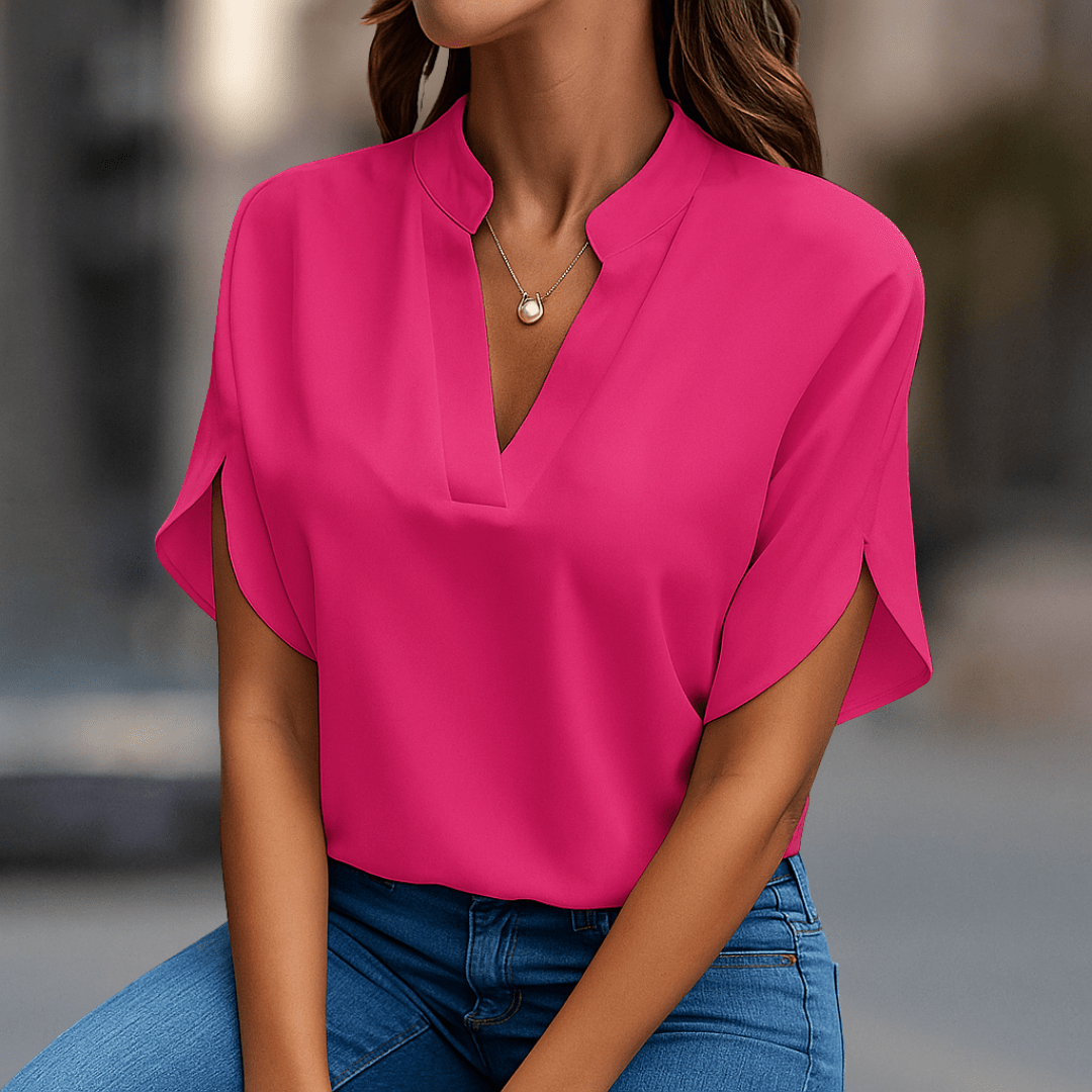 Casual V Neck Blouse