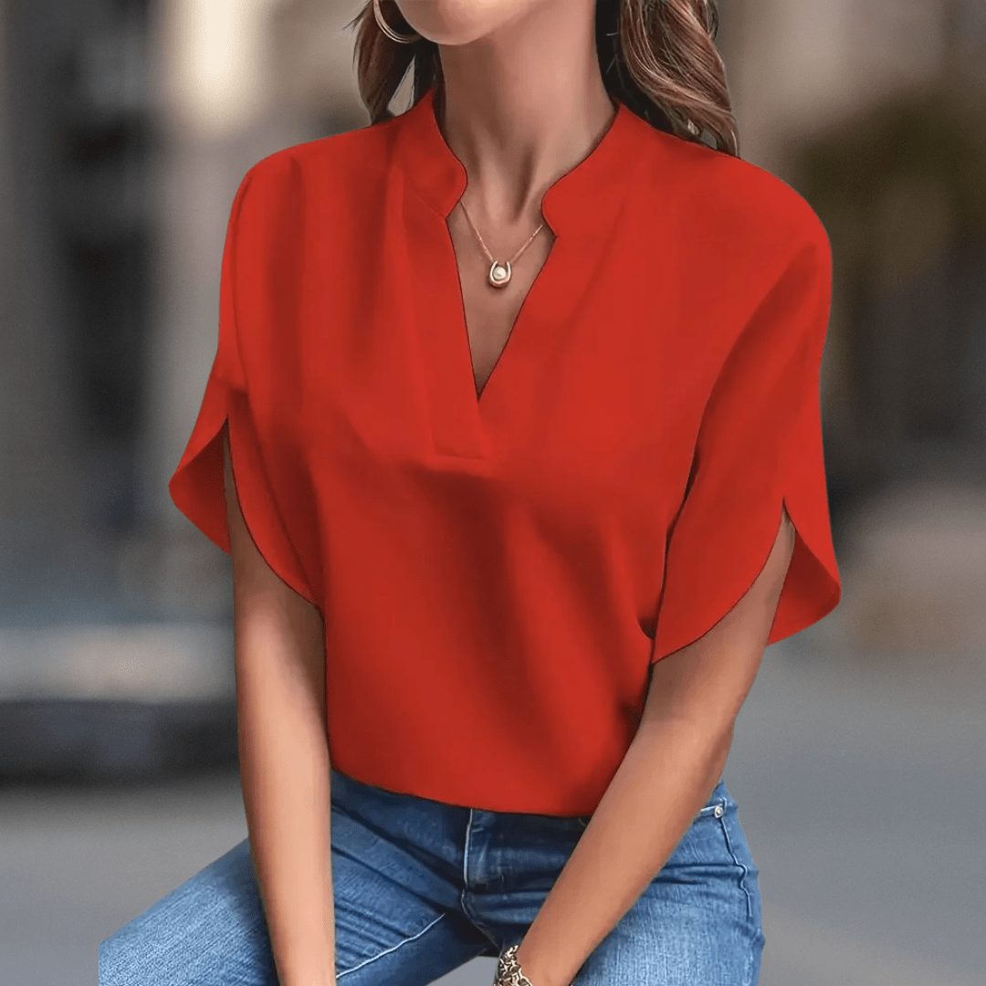 Casual V Neck Blouse