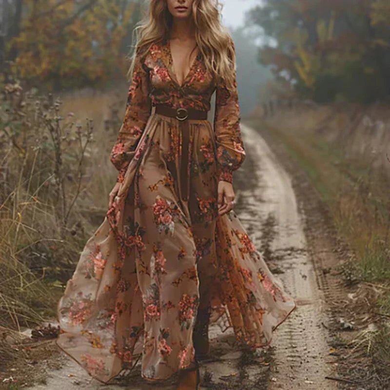 Boho Ruffled Maxi Dress