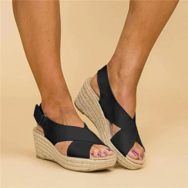 Orthopedic Espadrille Wedge Sandals