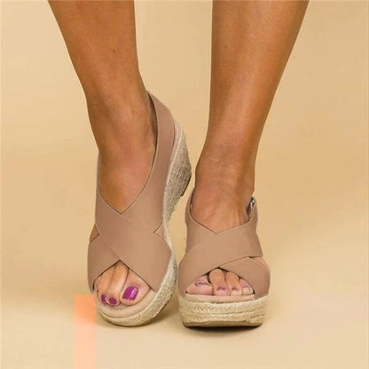 Orthopedic Espadrille Wedge Sandals