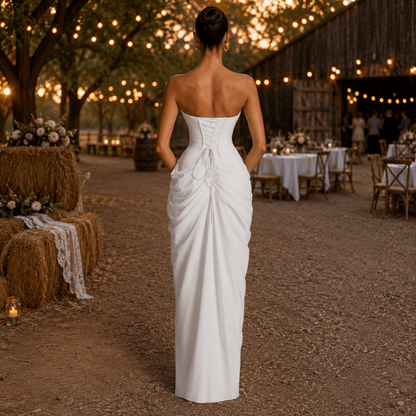 Elegant Floor-Length Dress with a Flattering Silhouette