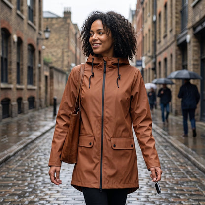 Hooded Longline Zip Utility Coat