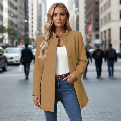 Lässige Parka-Jacke mit Stehkragen