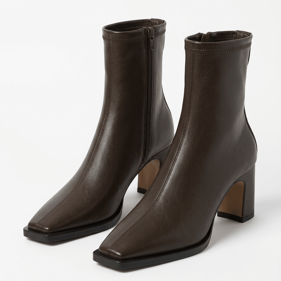Liv | Women's Block-Heel Ankle Boots with Side Zip