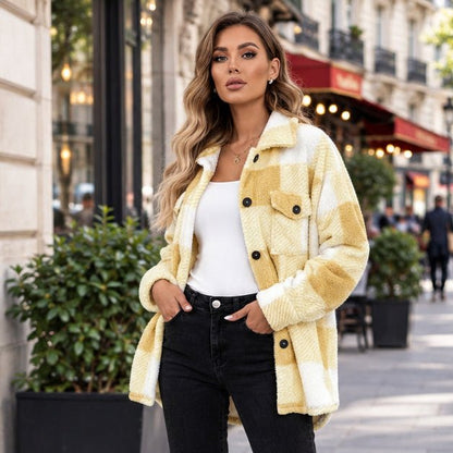 Women's Checkered Shirt Jacket