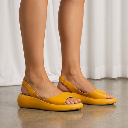 Low Wedge Slingback Sandals