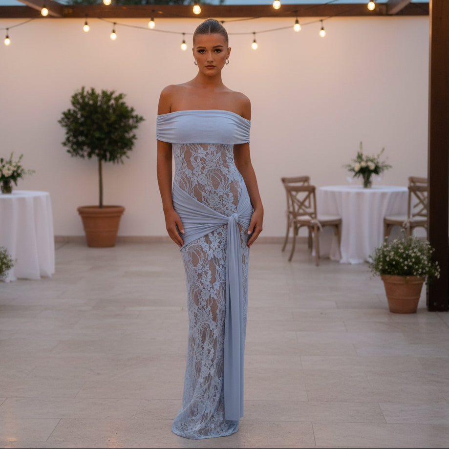 Statement Detail Off-Shoulder Maxi Dress
