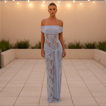 Statement Detail Off-Shoulder Maxi Dress
