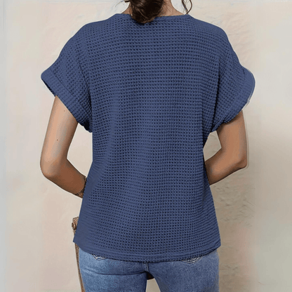 Ibiza Lace Detail Short Sleeve Blouse