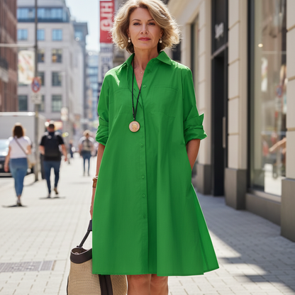 A-Linien-Hemdkleid mit Taschen