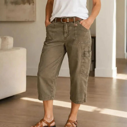 Everyday Cargo Capris with Deep Utility Pockets