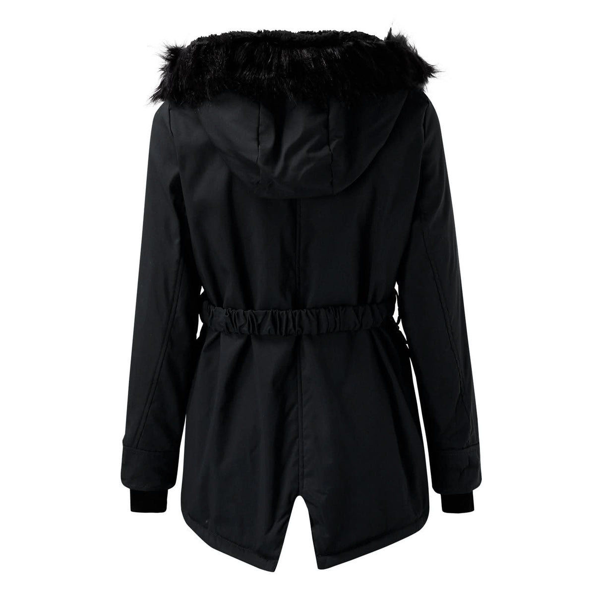 Juno | Women's Faux Fur Hooded Drawstring Coat