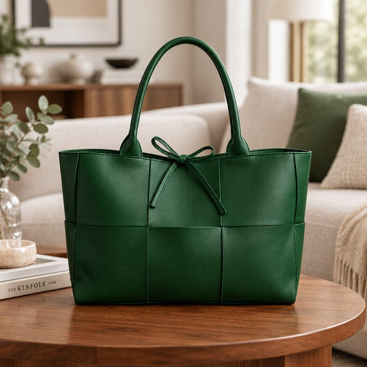 Paneled Shape Tote Bag
