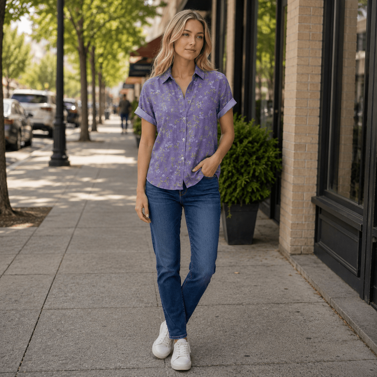 Floral Lapel Blouse for Effortless Everyday Style
