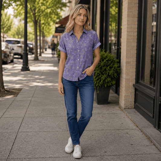 Floral Lapel Blouse for Effortless Everyday Style