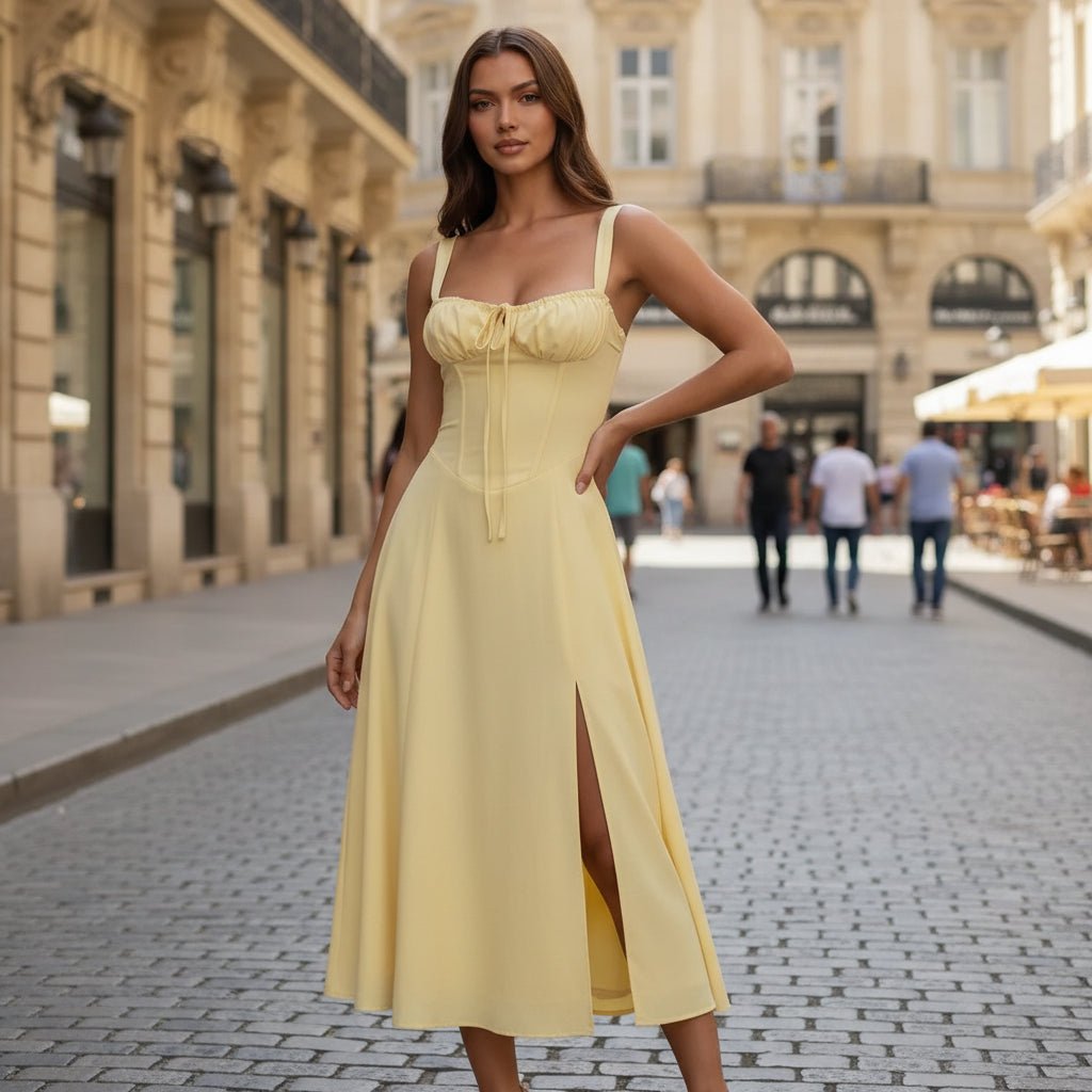 Side Slit Garden Party Dress