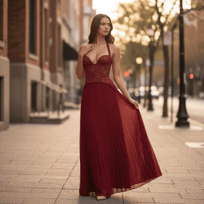 Romantic Detail Maxi Dress