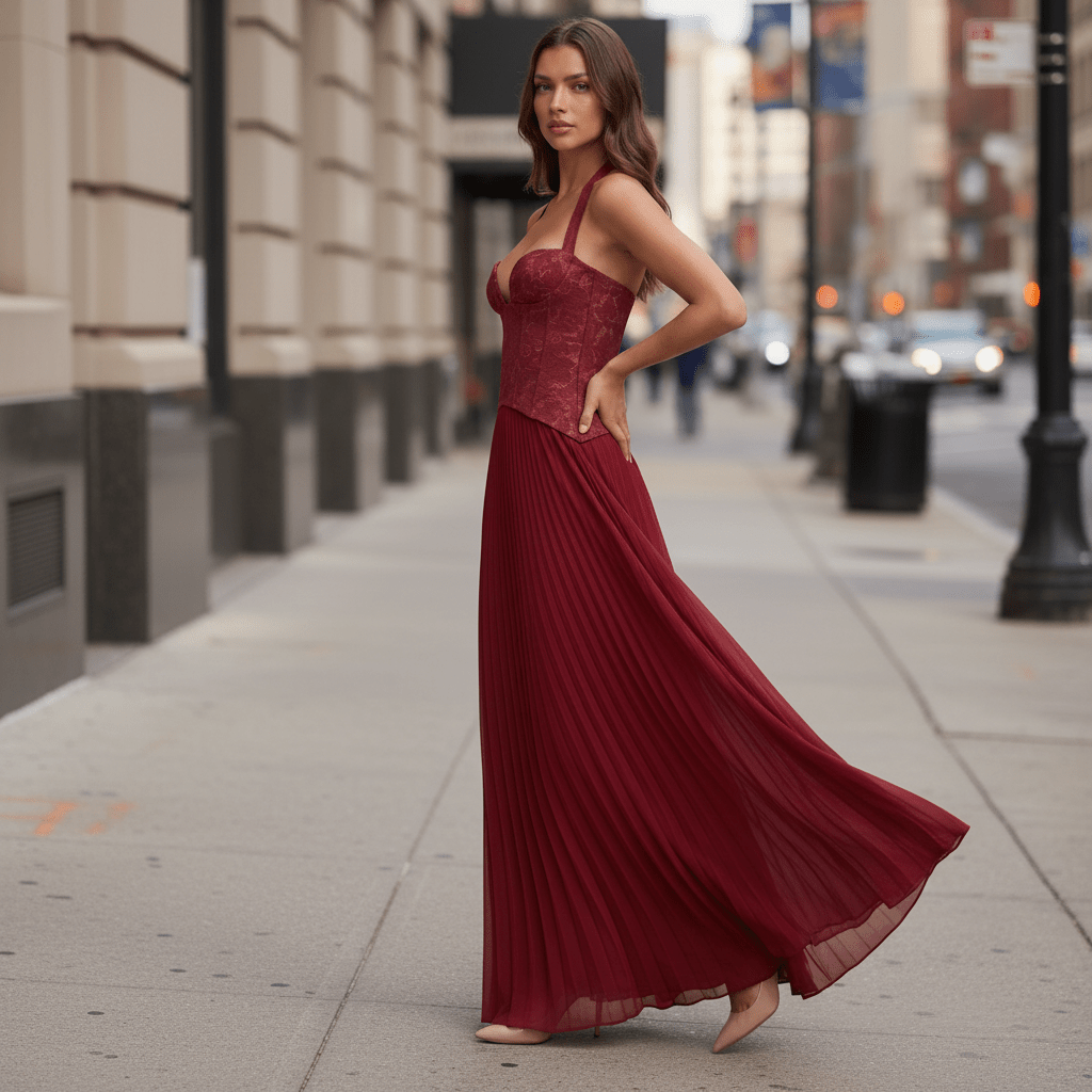 Romantic Detail Maxi Dress
