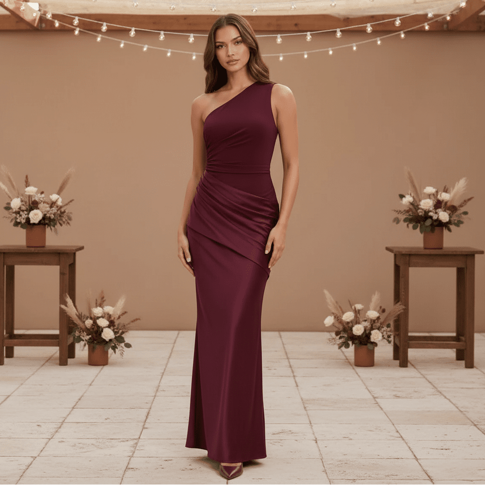 Maxikleid mit einem Schulterträger