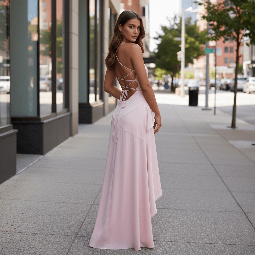 Maxikleid mit vorderem Schlitz
