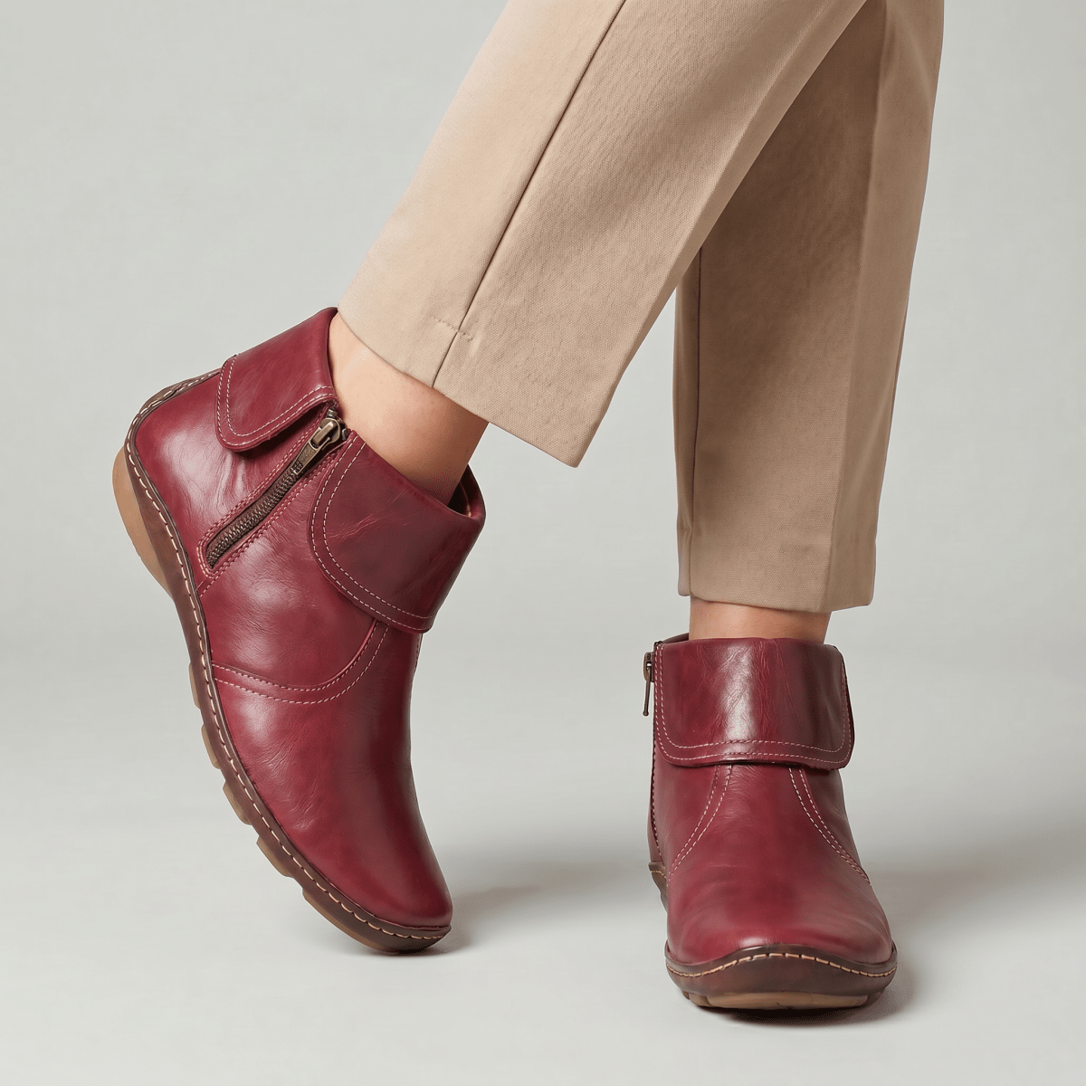 Lässige Stiefeletten mit seitlichem Reißverschluss für den Alltag