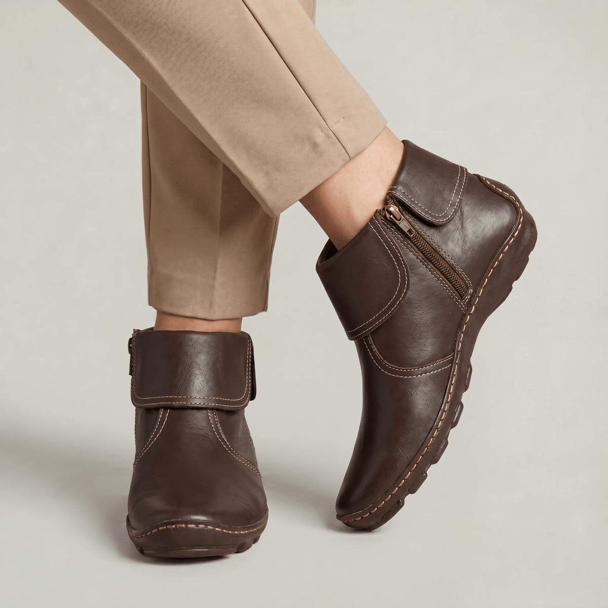 Lässige Stiefeletten mit seitlichem Reißverschluss für den Alltag