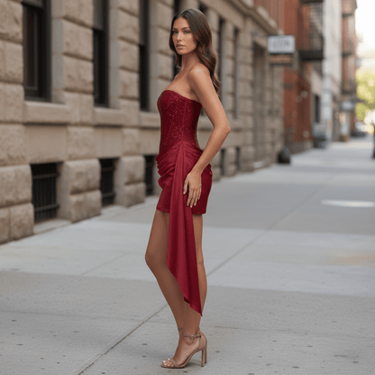 Tailliertes Minikleid für den Abend