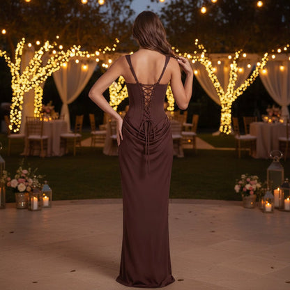Sleek Chocolate Dress