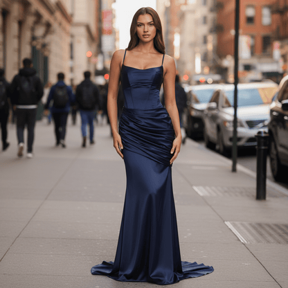 Waist Defining Maxi Dress for Evenings