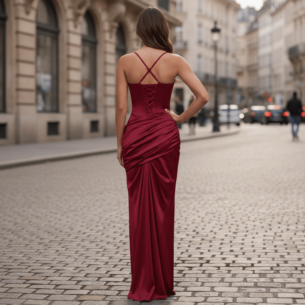 Waist Defining Maxi Dress for Evenings