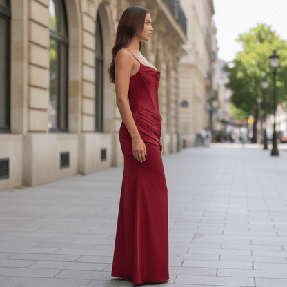 Waist Defining Maxi Dress for Evenings