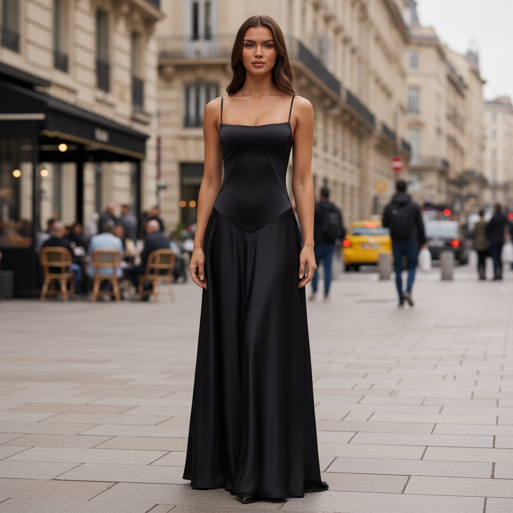 Slim Fit Maxi Dress for Evenings